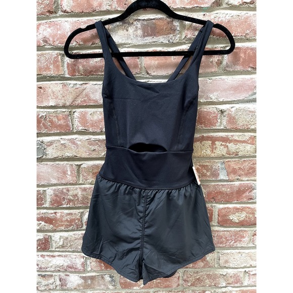 FP Movement by Free People Pants - Free People Movement Righteous Runsie NWT Black Small Onsie Jumper Shorts